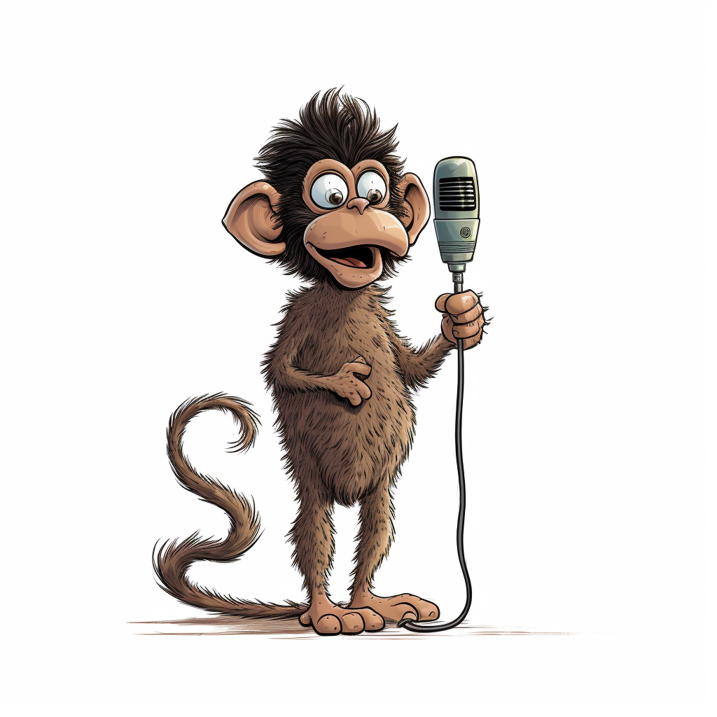 The Mic Monkey mascot